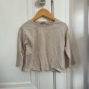 Zara kids white long sleeve tee shirt